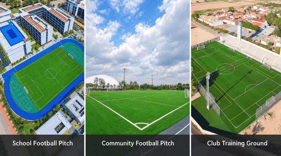 Football turf requirements vary by facility type, usage intensity and competition level.