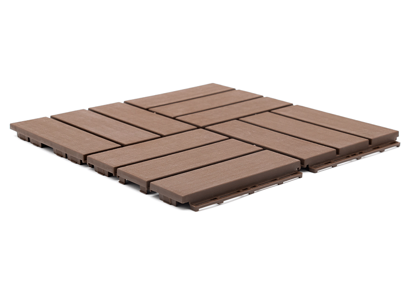 Wood Grain Interlocking Deck Tiles 