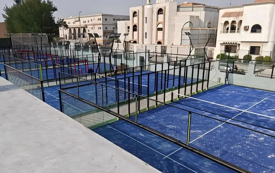 artificial grass padel court project in Saudi Arabia